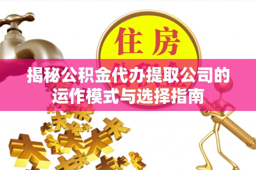 云县揭秘公积金代办提取公司的运作模式与选择指南