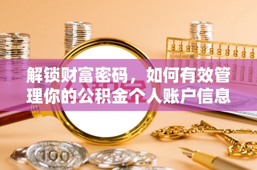 云县解锁财富密码，如何有效管理你的公积金个人账户信息