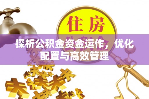 云县探析公积金资金运作，优化配置与高效管理